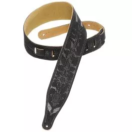 Levy's Guitar Straps MS17T05-BLK Suede Bats Black