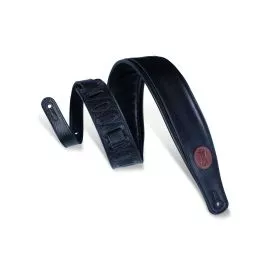 Levy's Guitar Straps MSS2-BLK Black Leather Guitar Strap