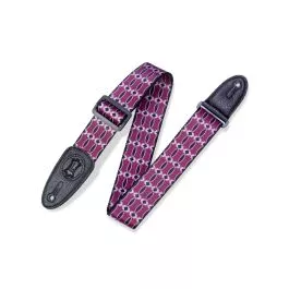 Levy’s Leathers Burgundy and Black Patterned Guitar Straps – MPLL-001