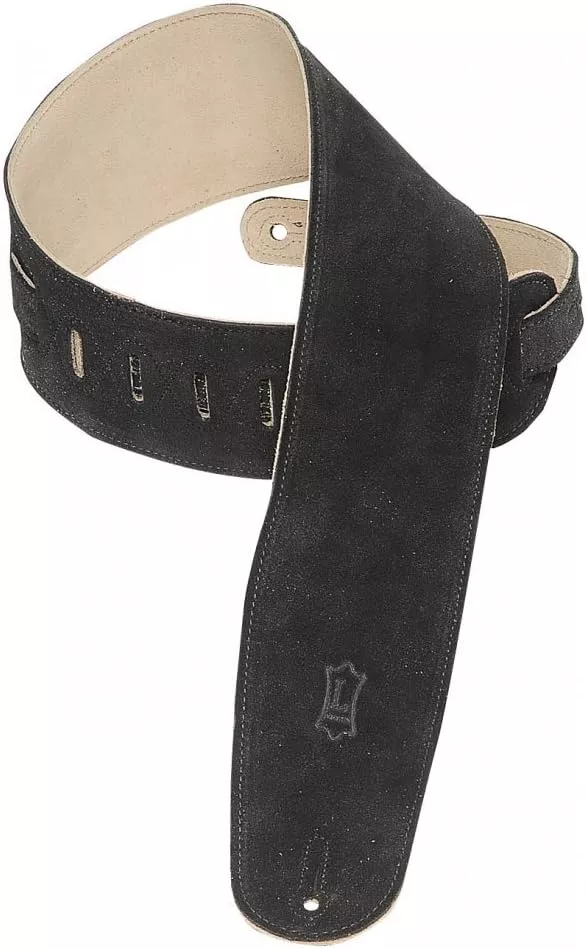 Levy’s MS4 3.5″ Suede Bass Strap – Black