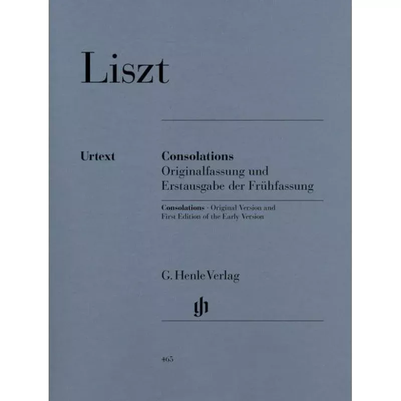 Liszt - Consolations Henle Urtext Edition