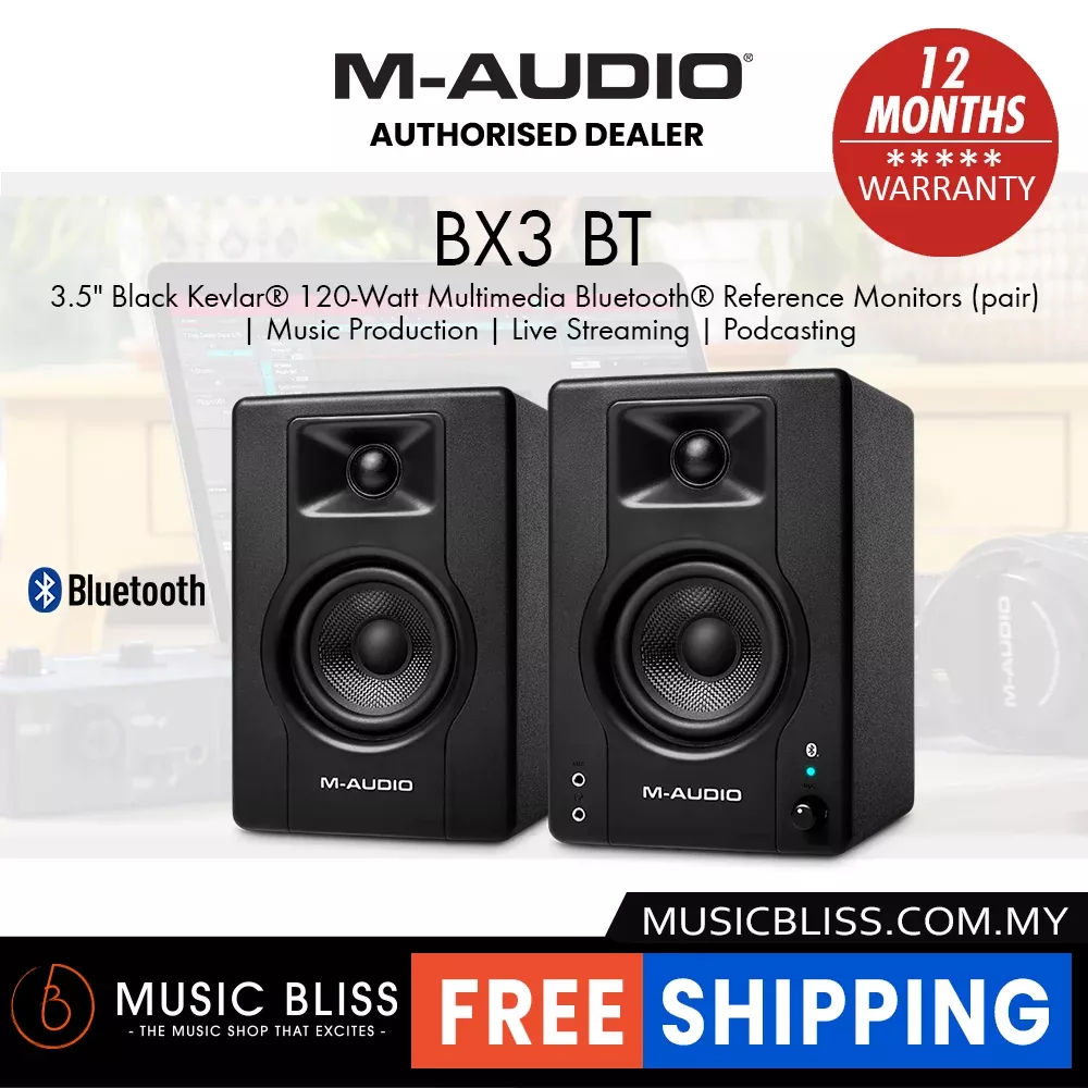 M-Audio BX3 BT 3.5-inch Bluetooth Multimedia Monitors – Pair