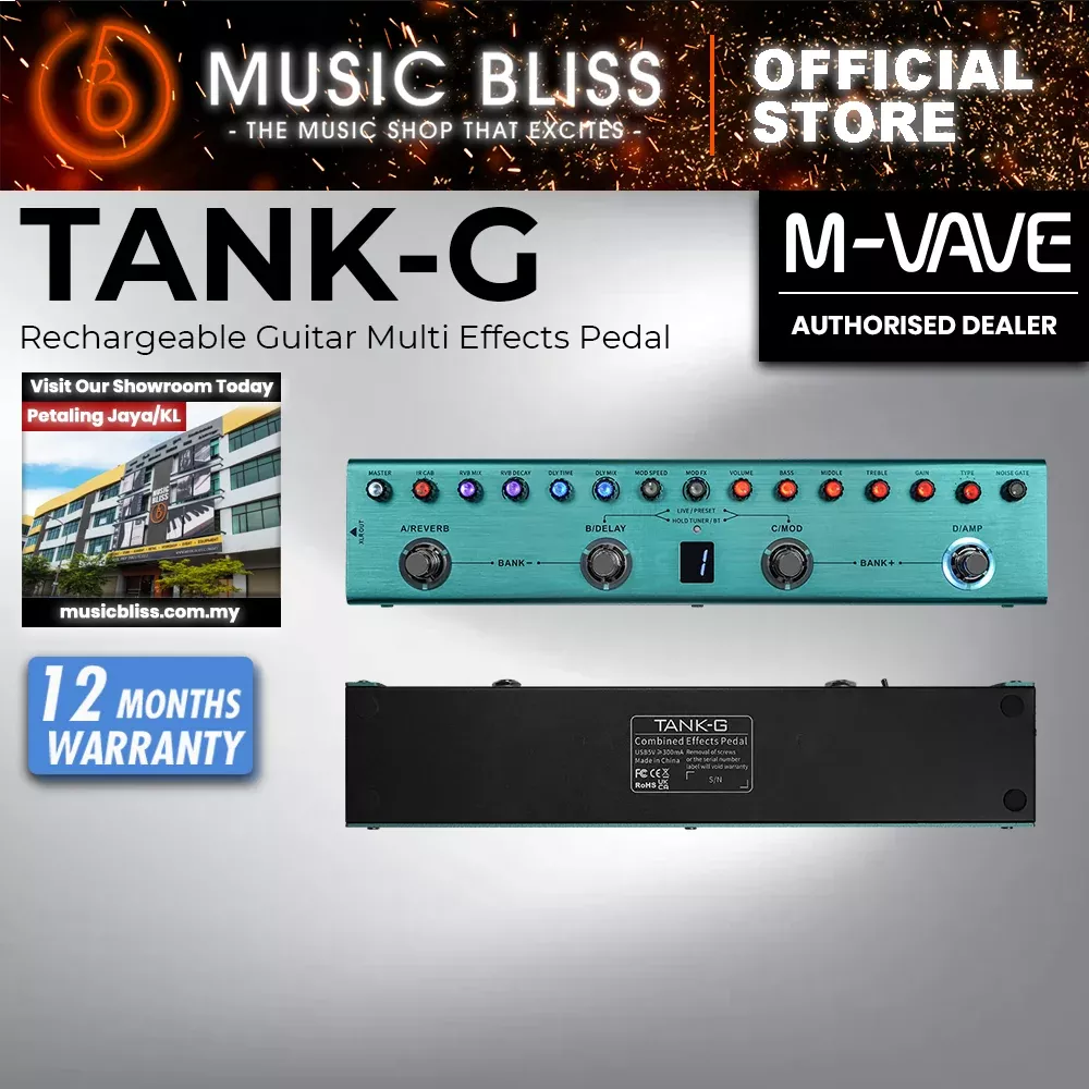 M-Vave Tank-G Rechargeable Guitar Multi Effects Pedal