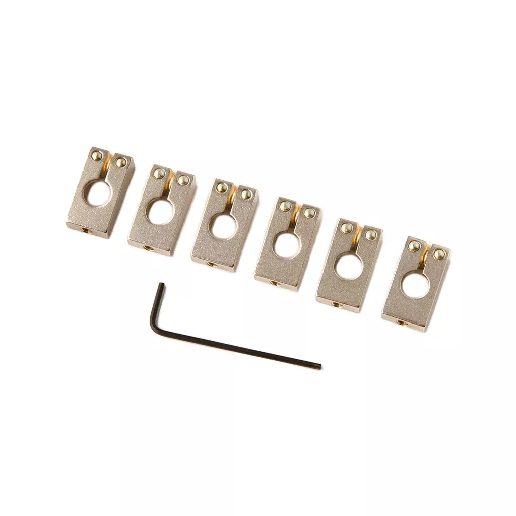 Machined Tremolo Saddles (6), Nickel