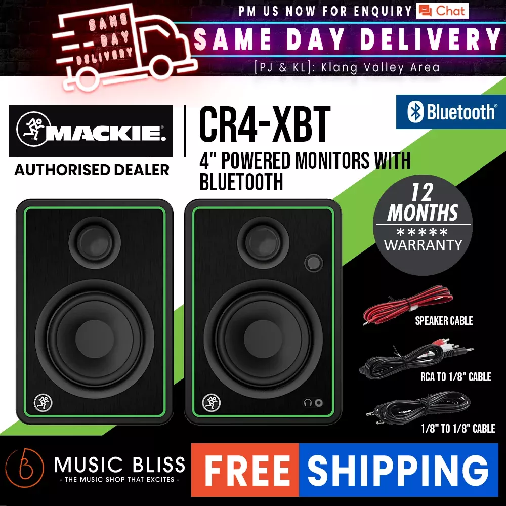 Mackie CR4-XBT 4″ Multimedia Monitors with Bluetooth – Pair