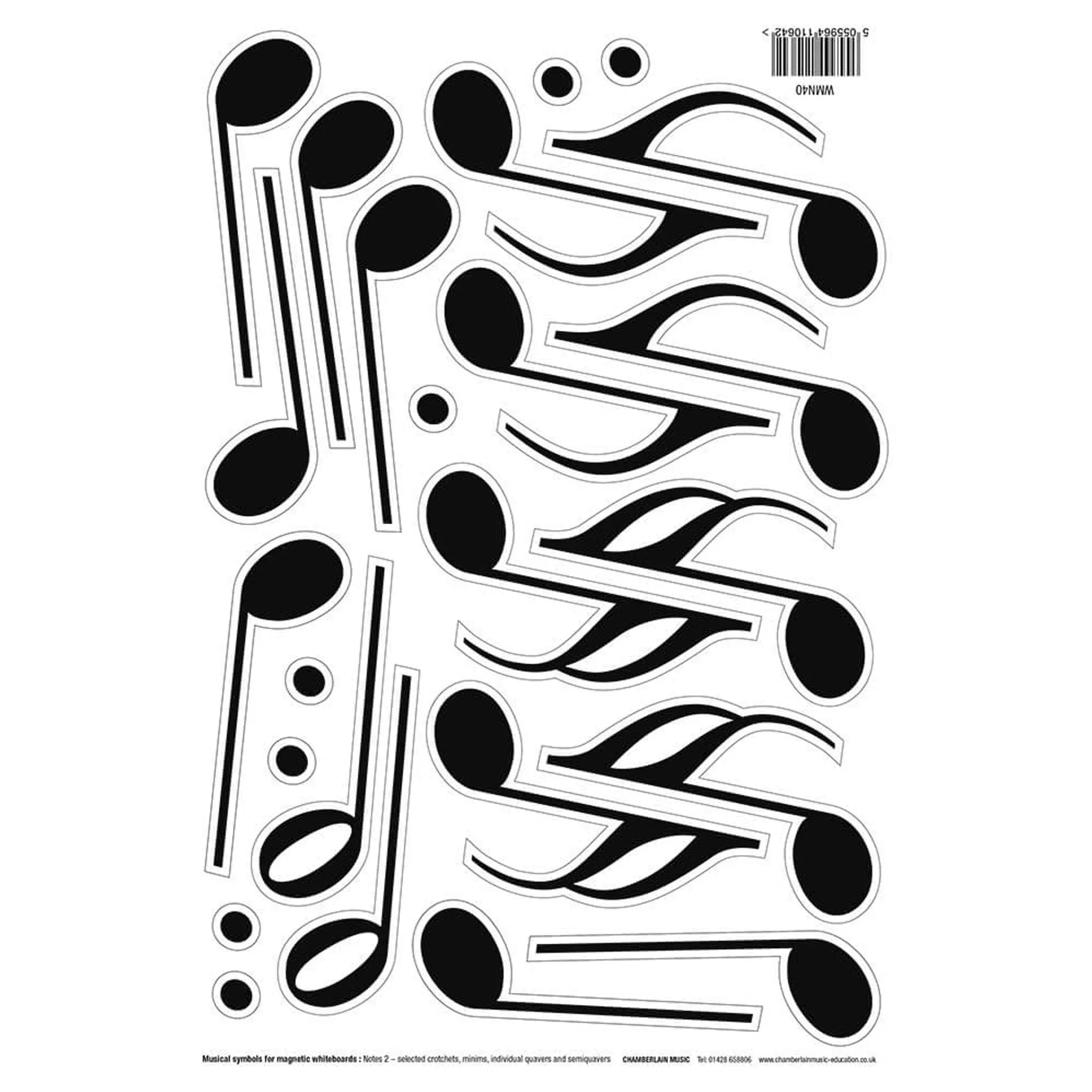 Magnetic symbols 1 - more short, long and dotted notes (WMN40)