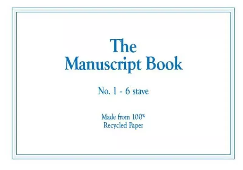 MANUSCRIPT BK 1 6 STAVE (RECYCLED) 16PP STAPLED