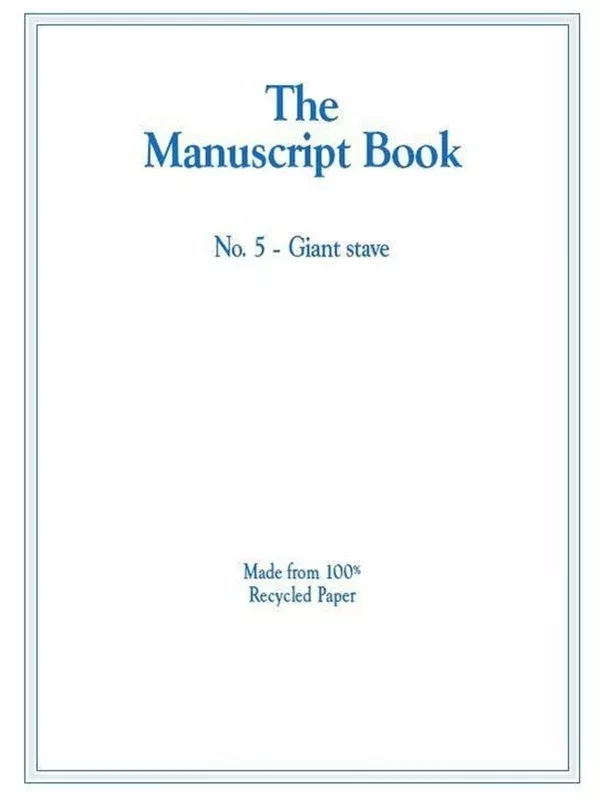 MANUSCRIPT BOOK 5 10 STAVE GIANT RECYCLED 20PP