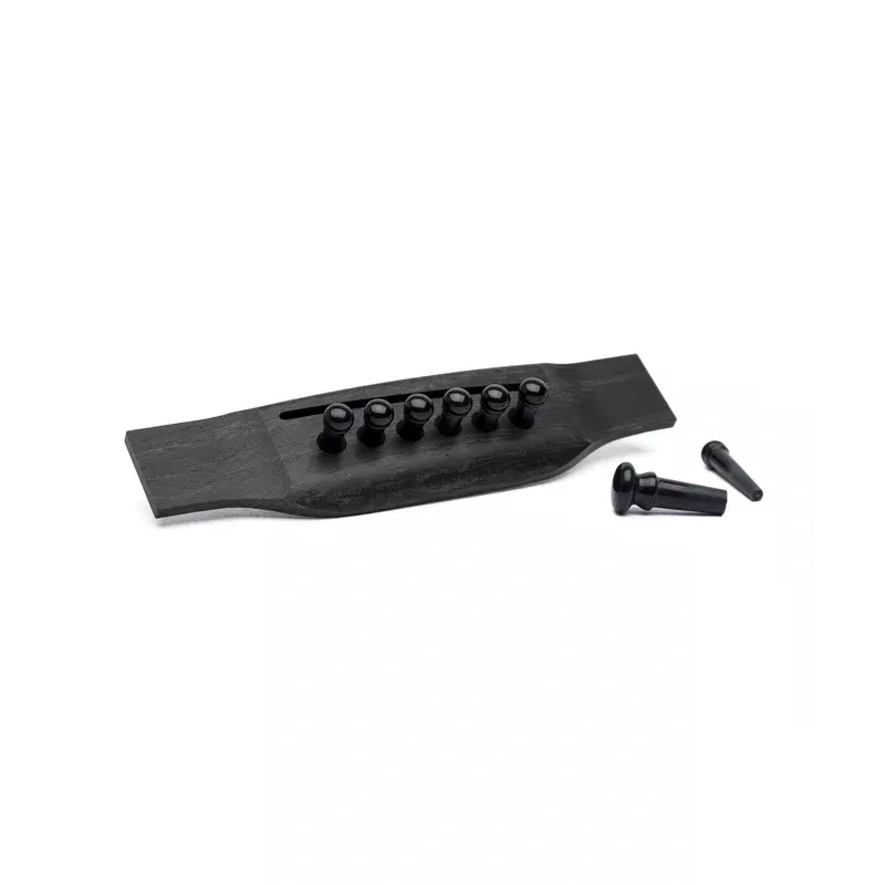 Martin Authentic Series Bridge Pin Set, Unslotted, Plain Black