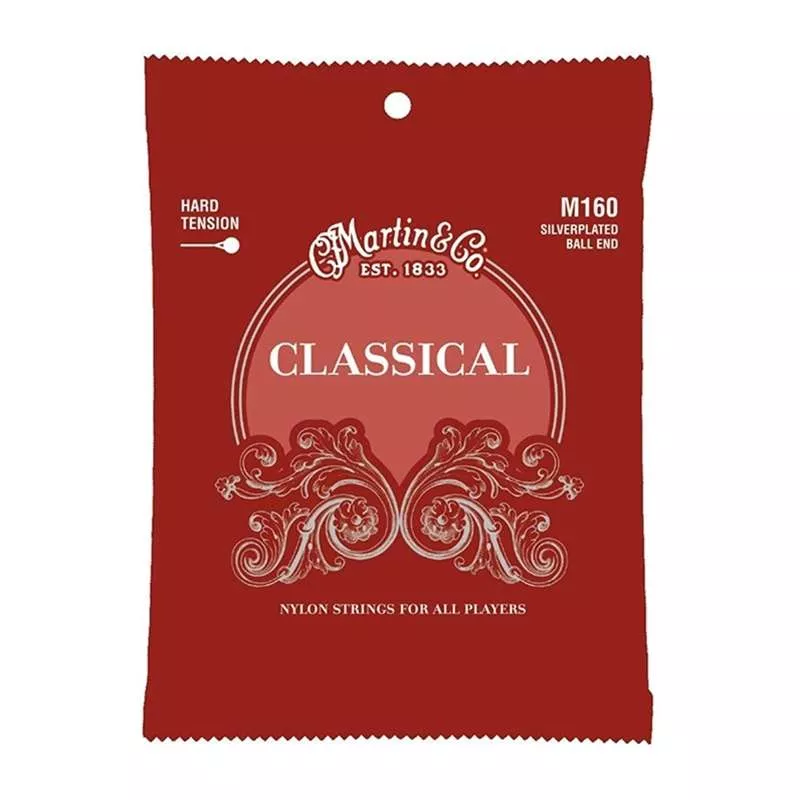 Martin Classical Nylon M160 - Hard Tension Silverplated Ball End Strings