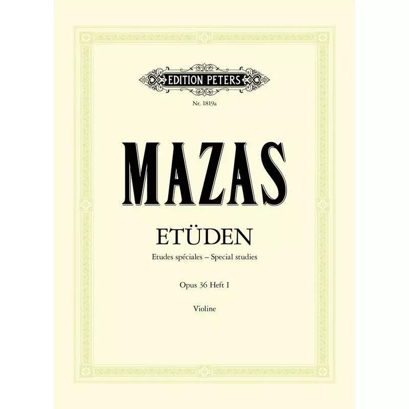 MAZAS ETUDES OP36 VOL 1 VIOLIN