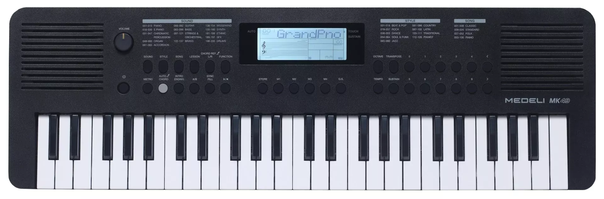 Medeli MK49BK 49-Key Portable Keyboard