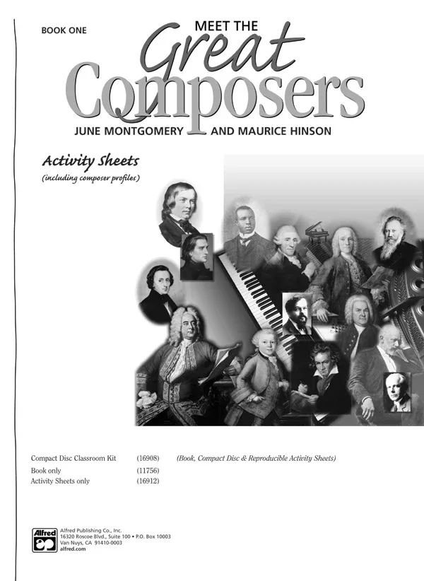 Meet the Great Composers: Activity Sheets, Book 1: Reproducible Activity Sheets
