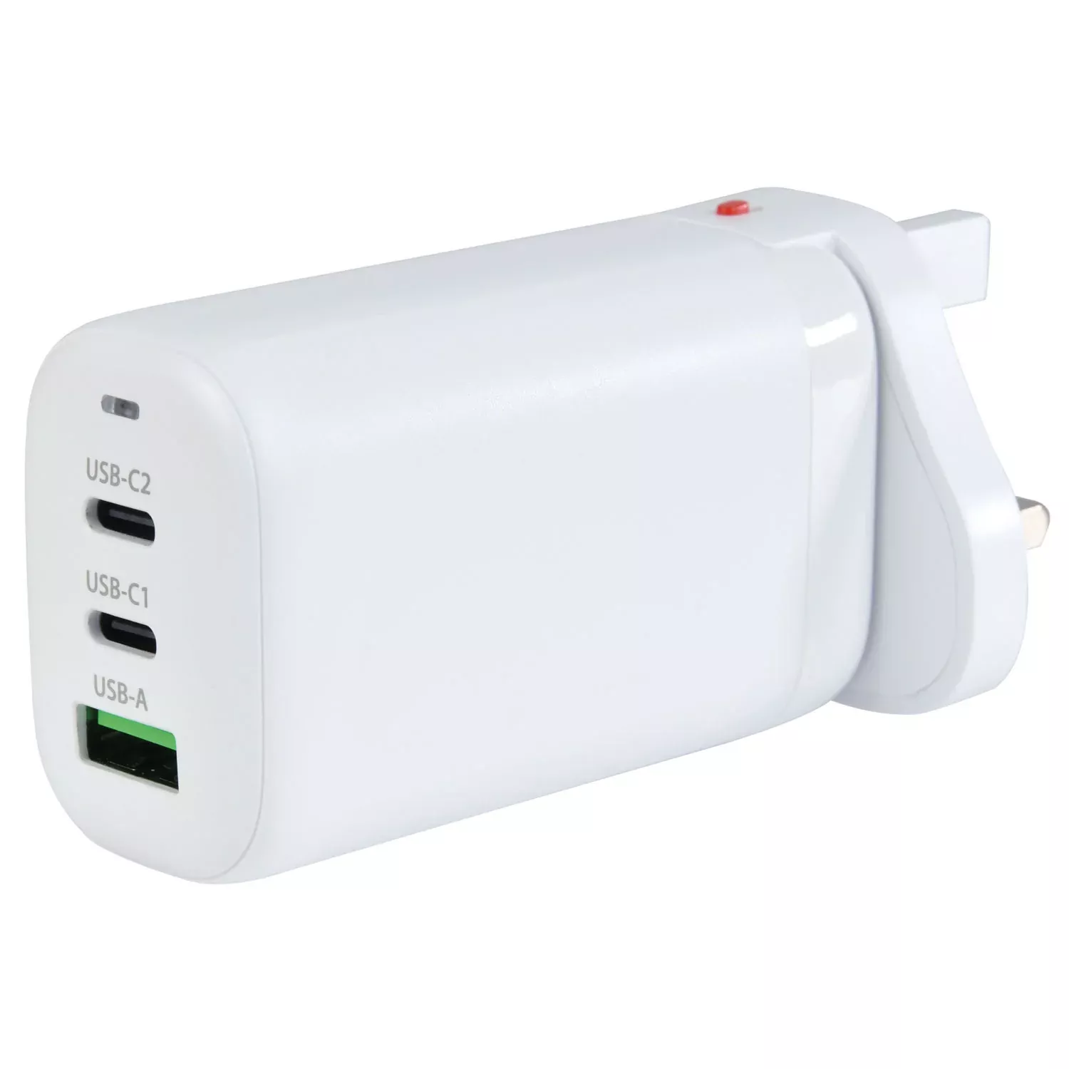 Mercury 65W GaN USB A & 2xC UK/US/EU Charger