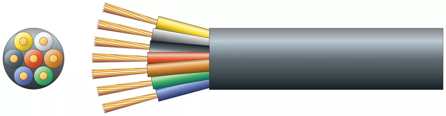 Mercury Lighting/Trailer Cable Round 7 Core - Bare Copper