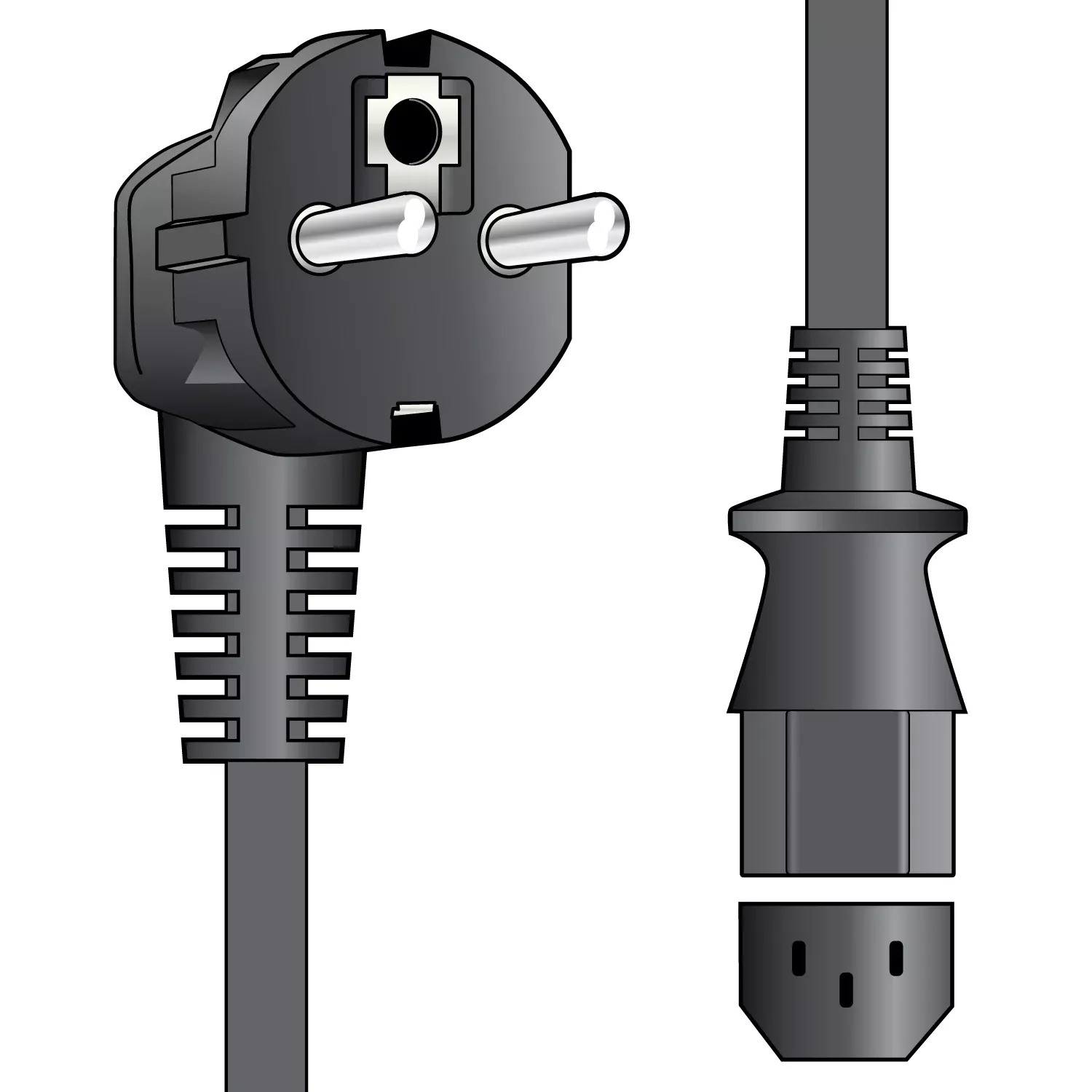 Mercury Mains Power Lead EU Schuko Plug – IEC 10A