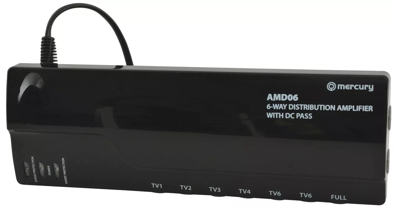 Mercury UHF/VHF Distribution Amplifiers with 5G/4G Filter and DC Pass – AMD06