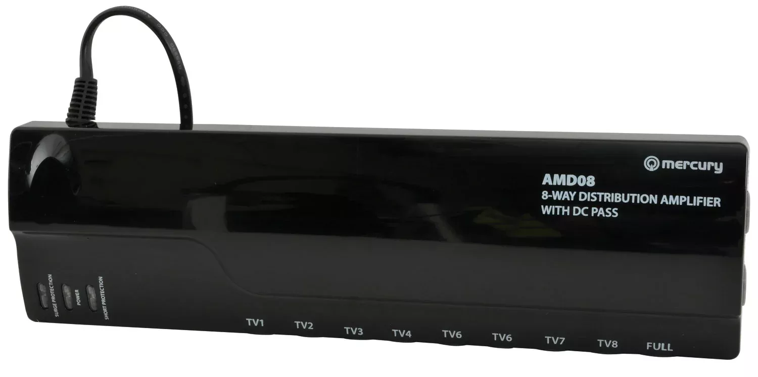 Mercury UHF/VHF Distribution Amplifiers with 5G/4G Filter and DC Pass – AMD08