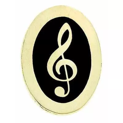 Mini Treble Clef Oval Pin