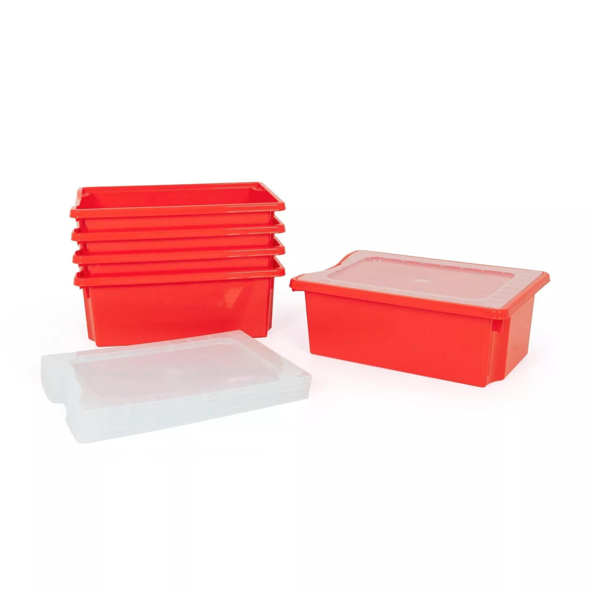 Monarch 5x 20L extra strong storage box and lid set - Red (PP3510)