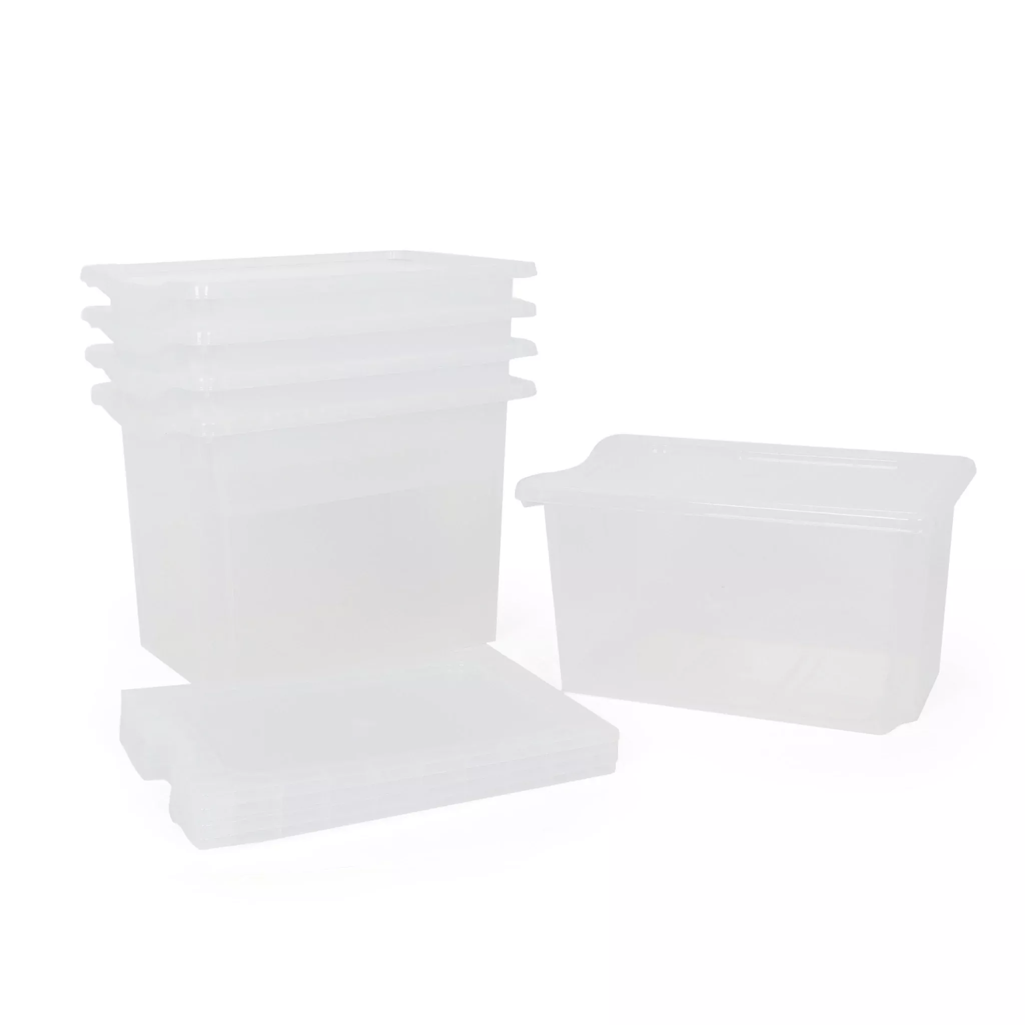 Monarch 5x 40L extra strong storage box and lid set - Clear (PP3513)