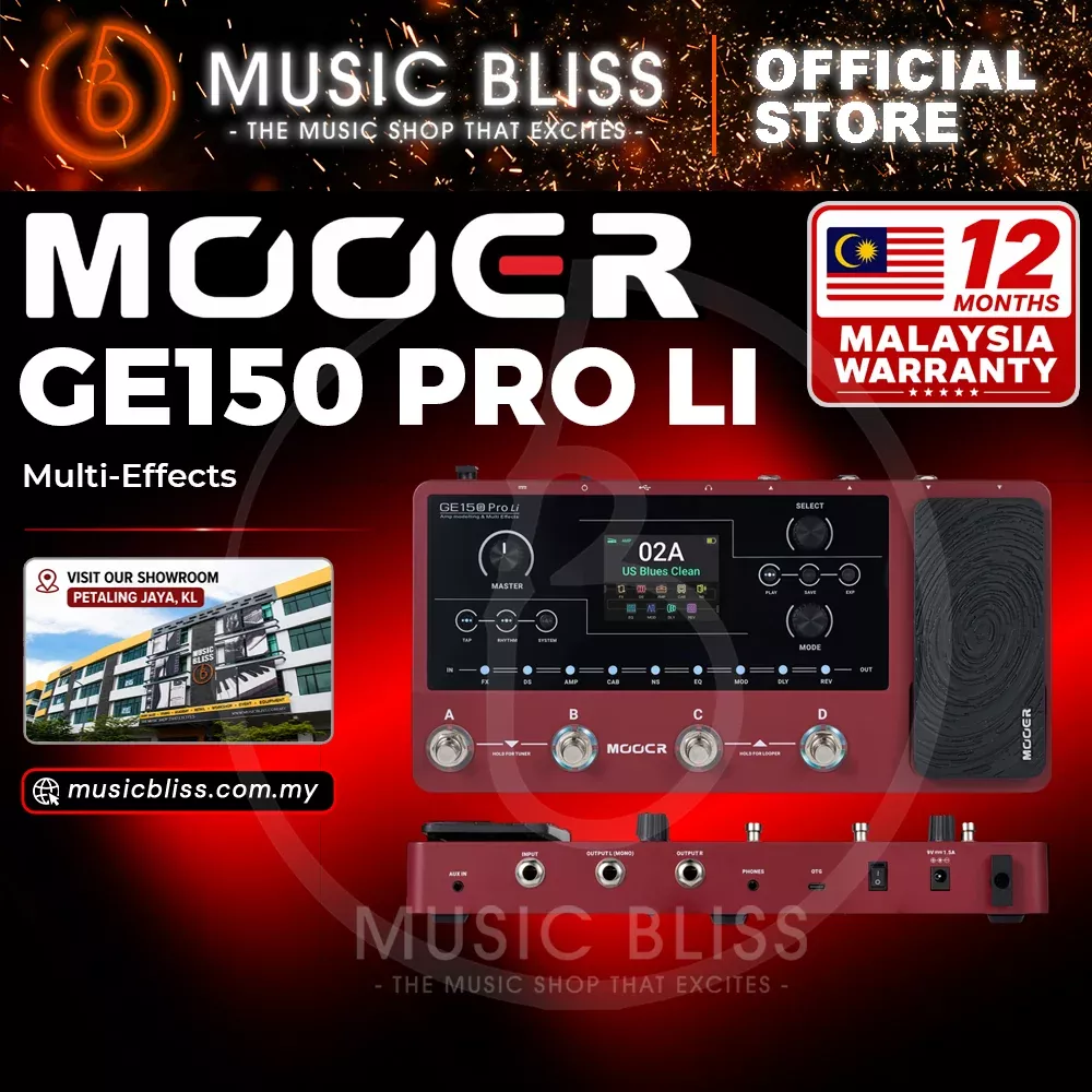 Mooer GE150 PRO Li – Amp Modeling & Multi Effects (GE150 PRO LI PLUM)