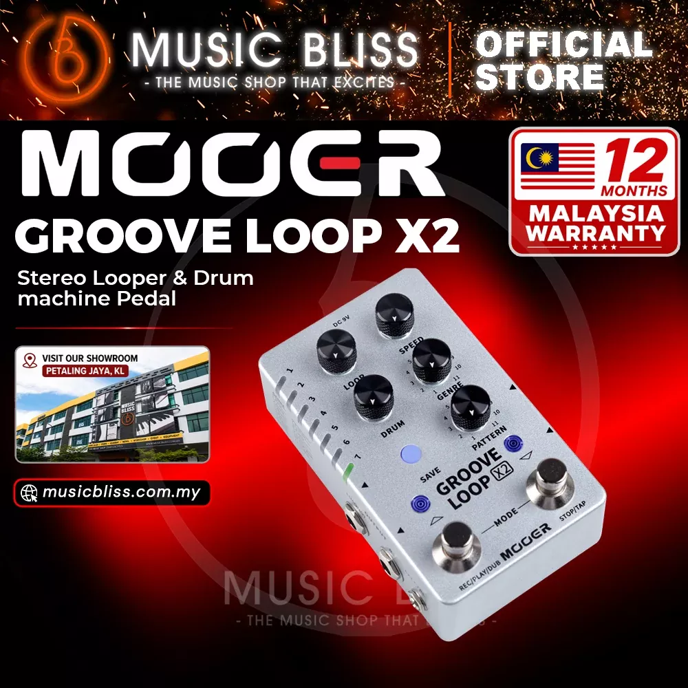 Mooer Groove Loop X2 – Stereo Looper / Drum Machine