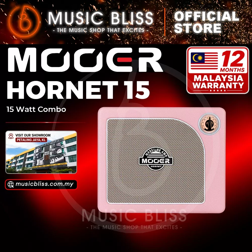 Mooer Hornet 15-Watt Modeling Guitar Amplifier – Pink