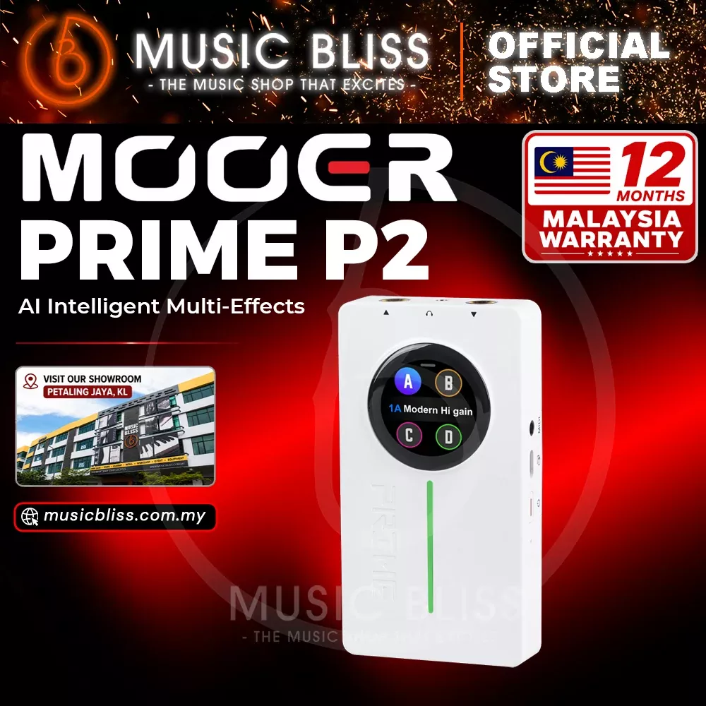 Mooer Prime P2 Multi-Effects Pedal Processor - White
