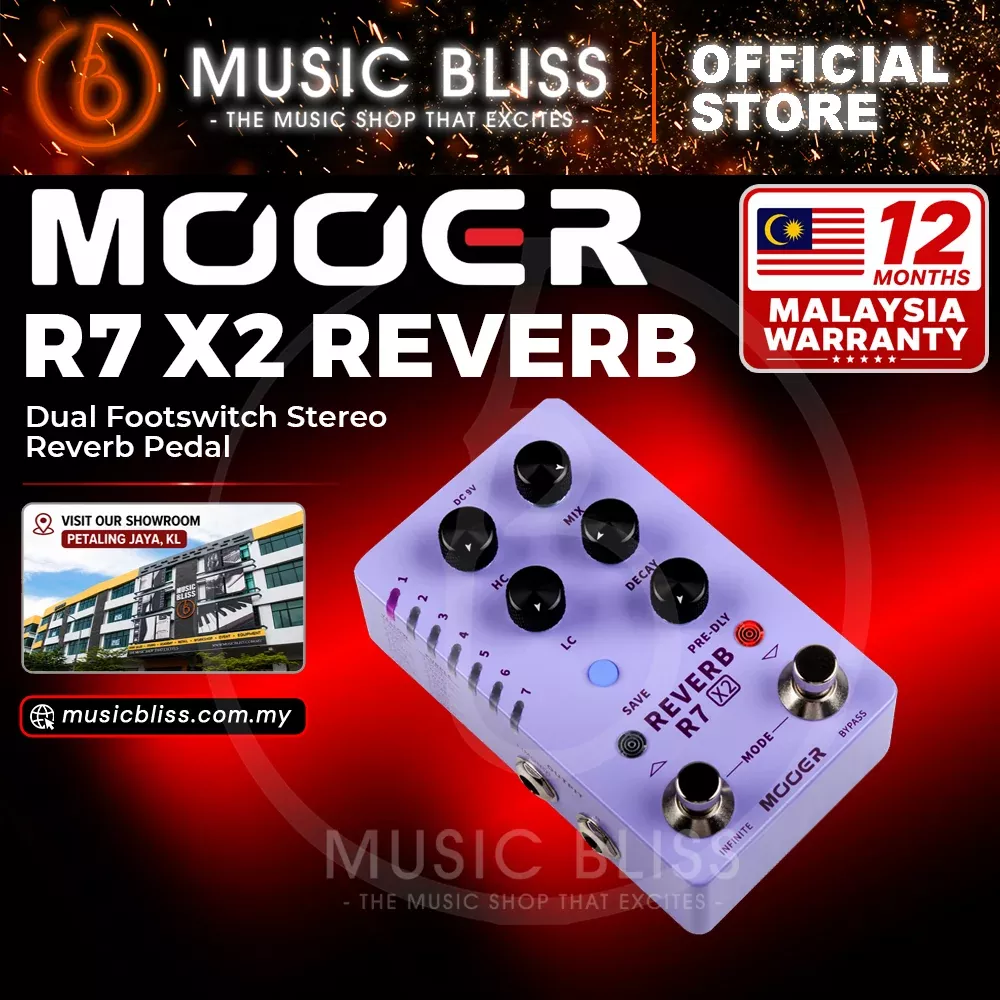 Mooer R7 X2 Reverb Pedal