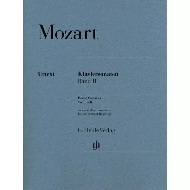 Mozart Piano Sonatas Volume 2 Edition Without Fingering