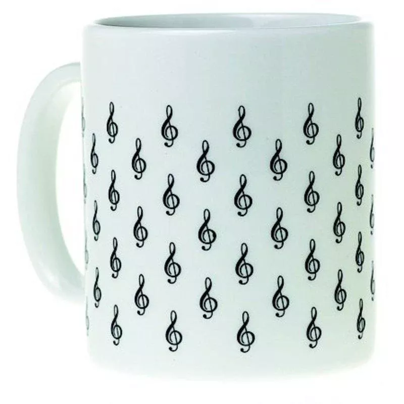 Mug Music Design Mini Treble Clefs