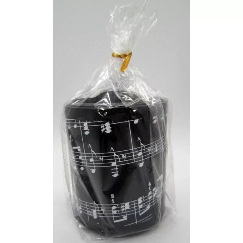 Music Notes Round Plastic Pen Holder