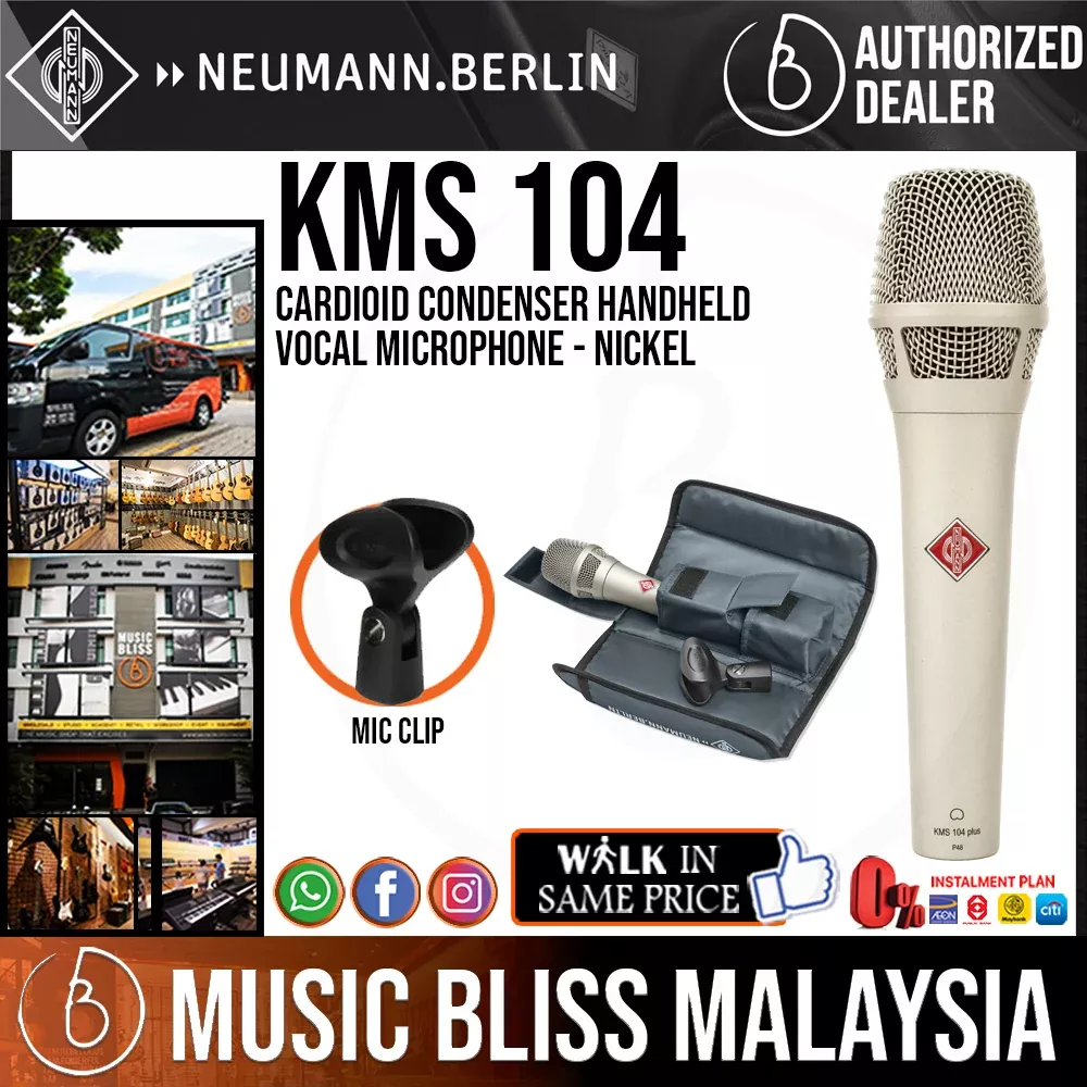 Neumann KMS 104 Cardioid Condenser Handheld Vocal Microphone – Nickel