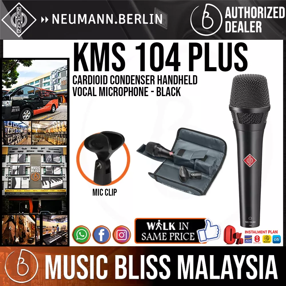 Neumann KMS 104 Plus Cardioid Condenser Handheld Vocal Microphone – Black