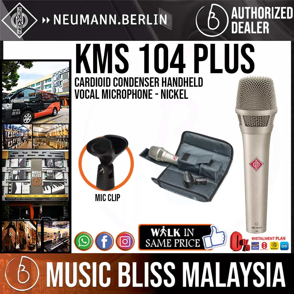 Neumann KMS 104 Plus Cardioid Condenser Handheld Vocal Microphone – Nickel