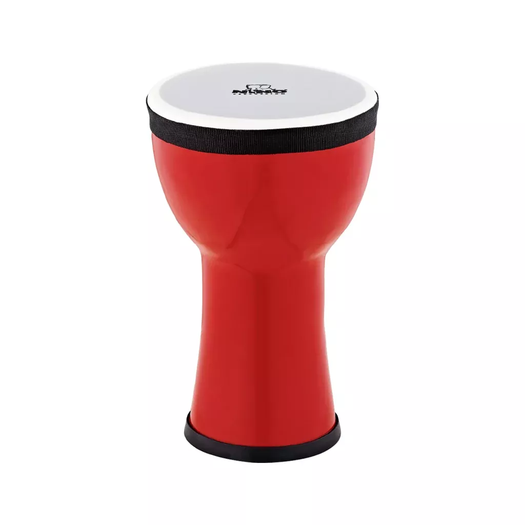 NINO Percussion NINO-EMDJ-FE 6inch Elements Mini Djembe, Plastic Head, Fire Engine