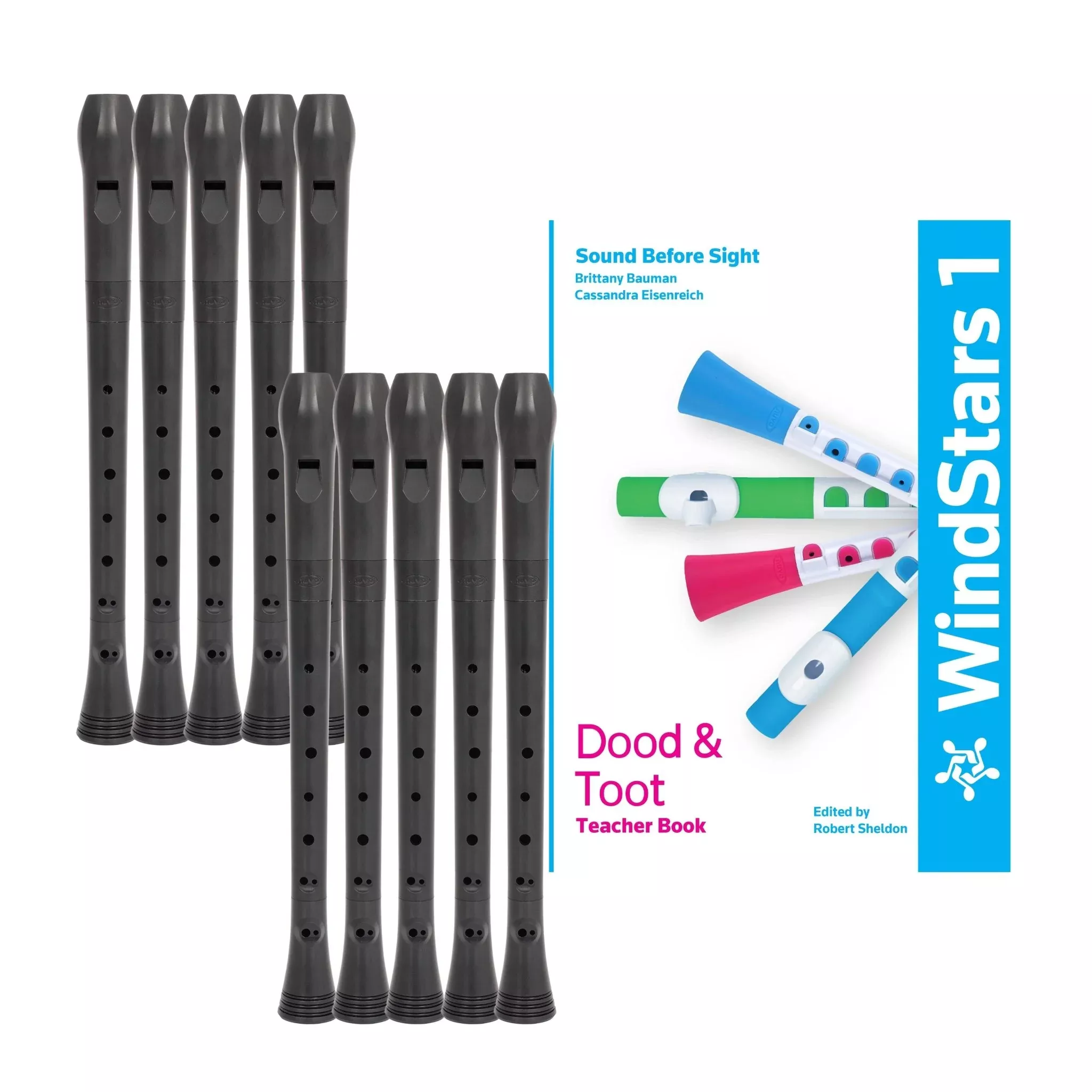 Nuvo WindStars descant recorder class set of 20 (NWS1-R)