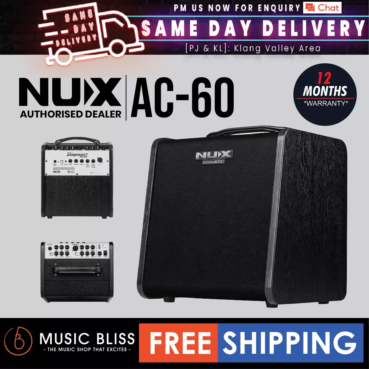 NUX AC60 60-watt Acoustic Guitar Amplifier