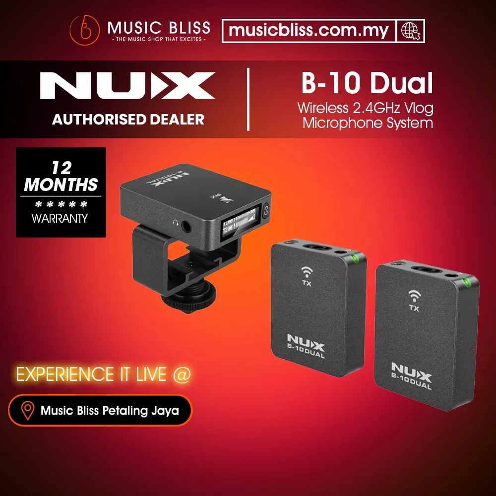 NUX B-10 DUAL 2.4GHz Wireless Vlog System Dual