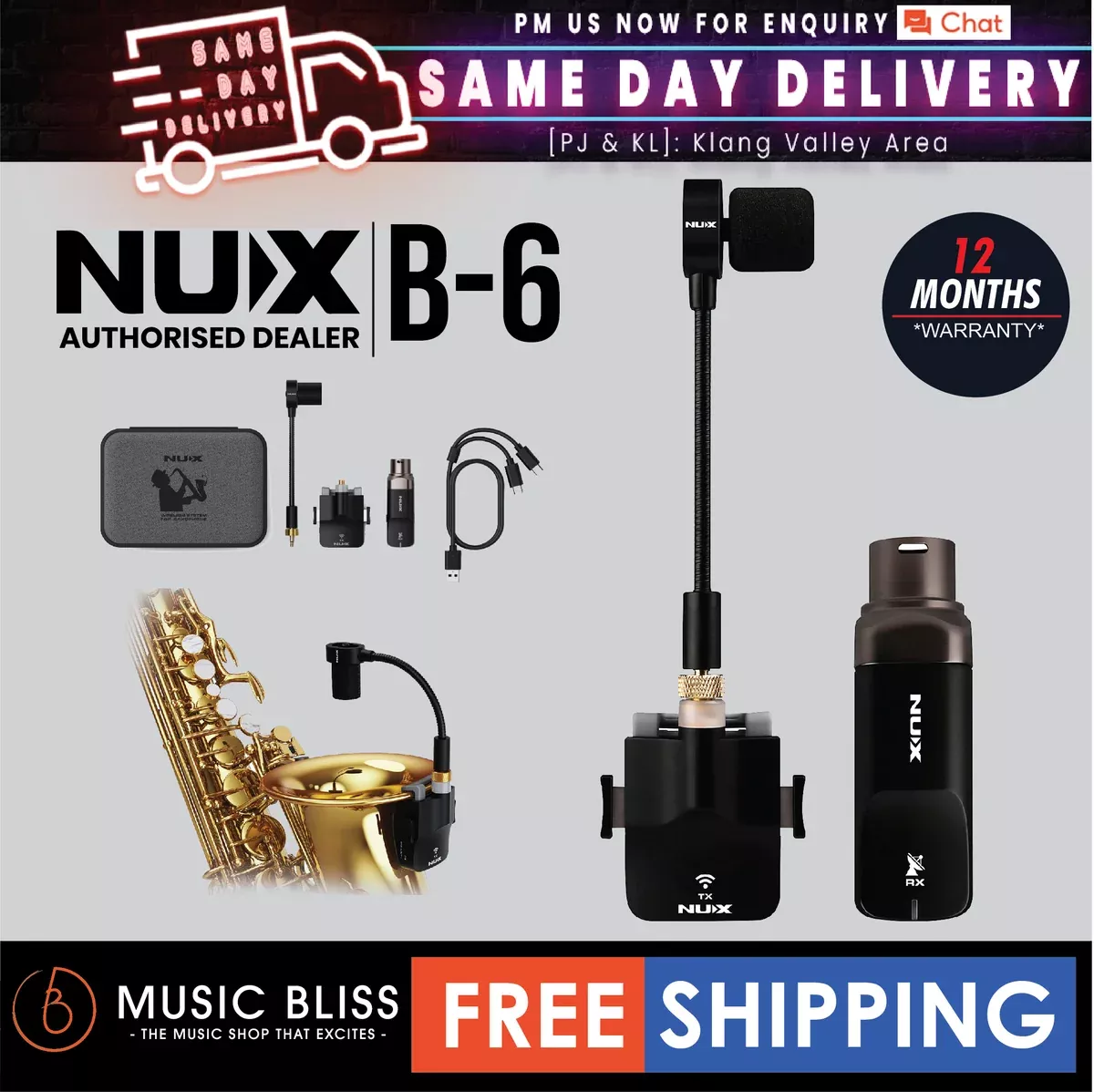 NUX B-6 Saxophone Wireless Connection System
