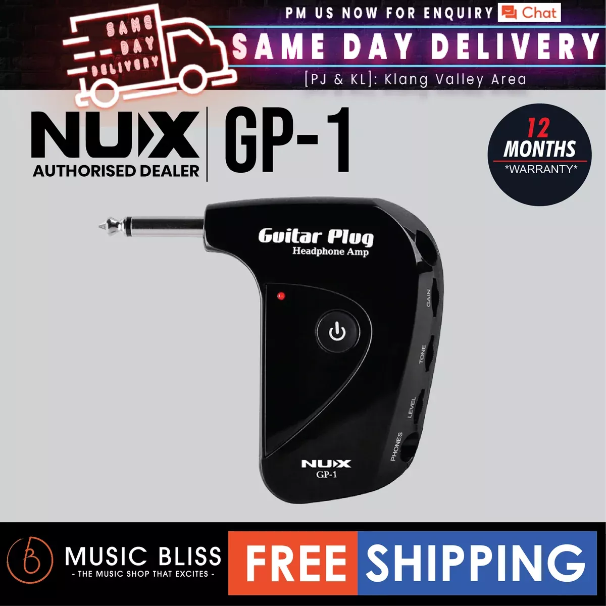 NUX GP-1 Guitar Plug Headphone Amplifier