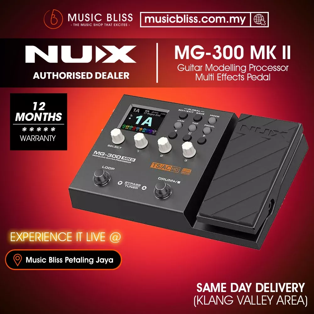 NUX MG300 MKII Guitar Modelling Processor Multi Effects Pedal