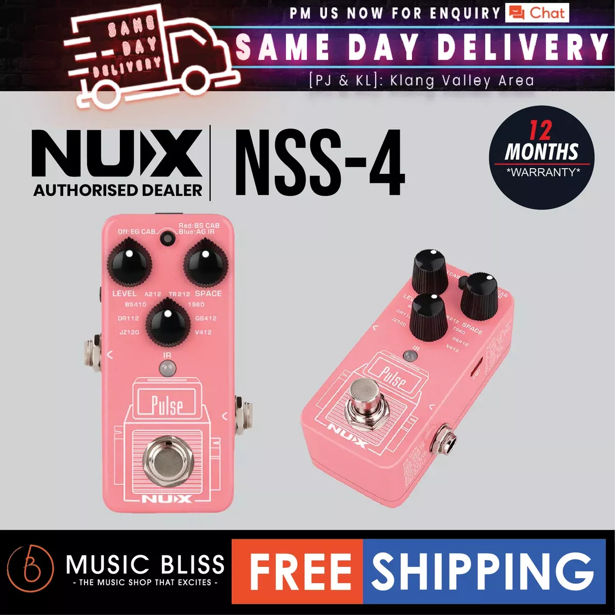 NUX NSS4 Pulse Mini-IR Loader Guitar Effects Pedal