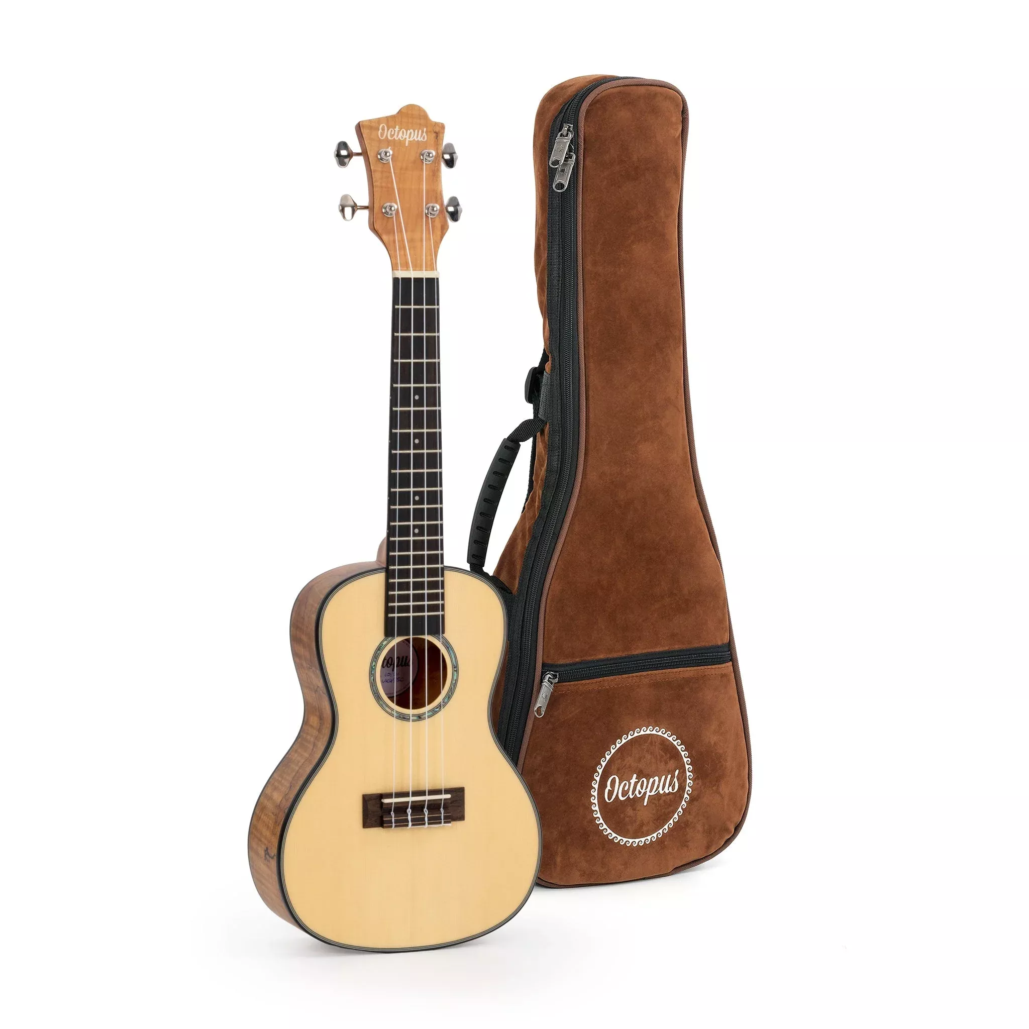 Octopus Spalted maple with solid spruce top concert ukulele (UK455C)