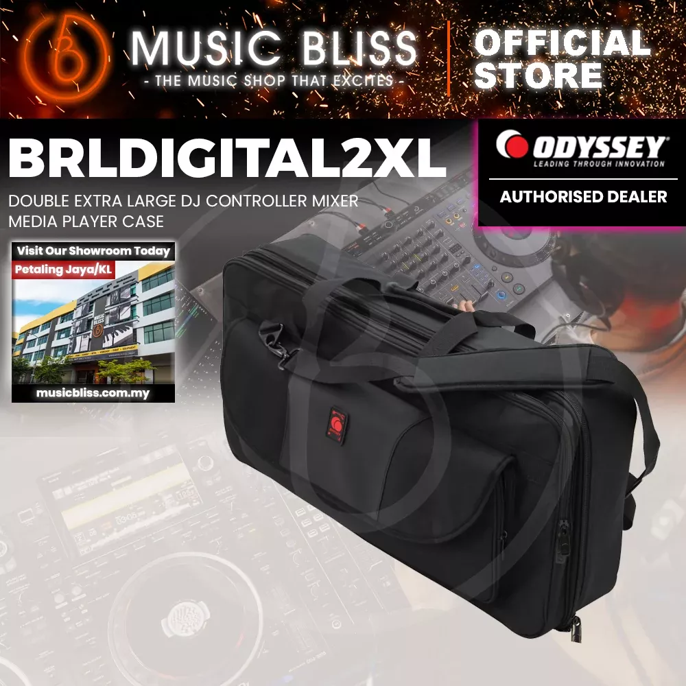 ODYSSEY BRLDIGITAL2XL Double Extra Large DJ Controller Mixer Media Player Case