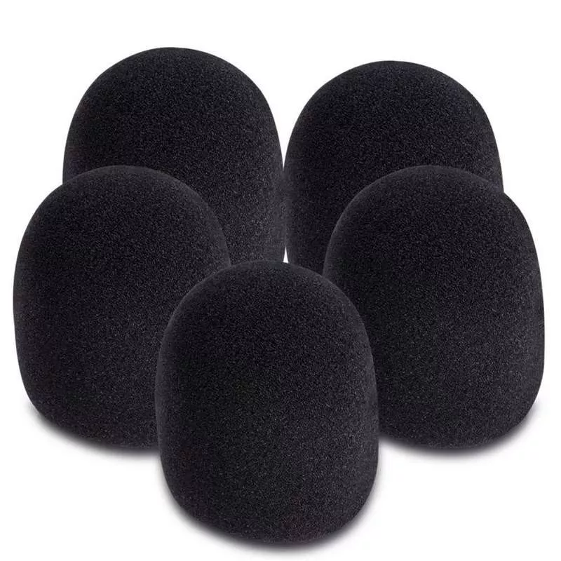 On-Stage ASWS58B5 - (5 Pack) Foam Windscreen, Black