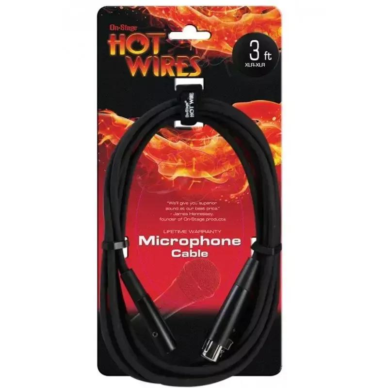 On-Stage MC12-3 3ft XLR Mic Cable