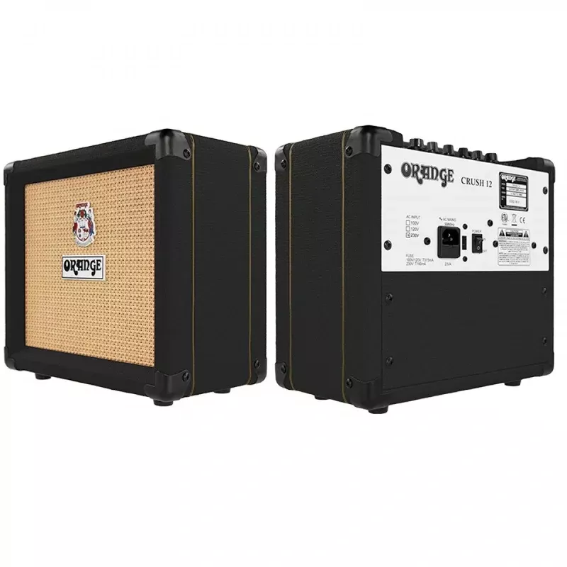 Orange CRUSH12-BK Single channel solid state Crush 1×6″ combo with CabSim headphone out, 12 Watts Black