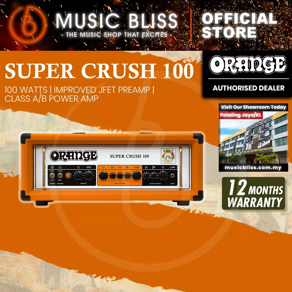 Orange Super Crush 100 – 100-watt Solid-state Head – Orange